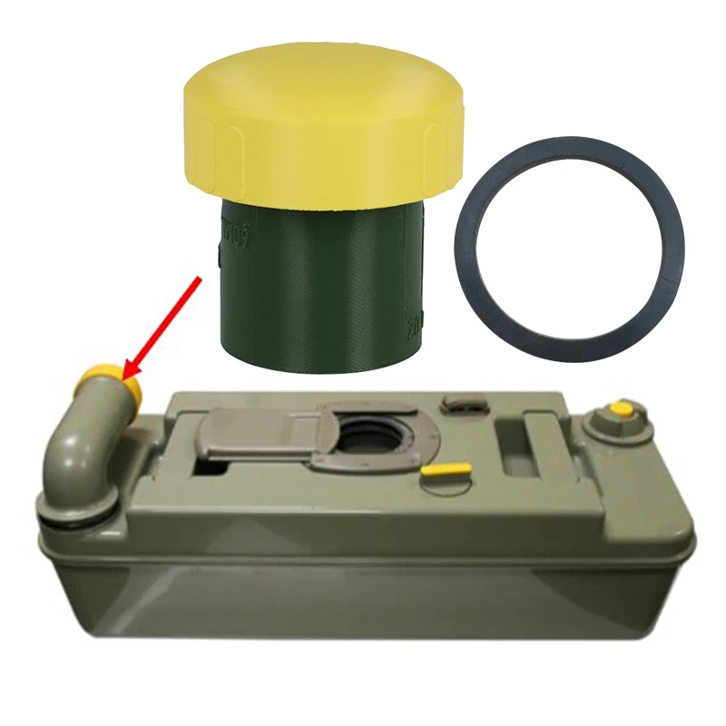 

Campervan Cassette Toilet With Measuring Cup Scale Waste Outlet Cover + Sealing Ring For Thetford C2 C3 C4 C200 Models