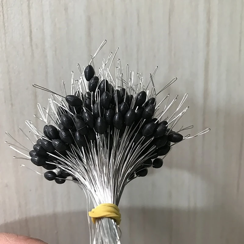 300 قطعة/الوحدة تعويم سدادة مطاطية شفافة Ss S M L الصيد بوبر سدادة تعويم أسطواني الفضاء الفول خيط صنارة الصيد الملحقات #6