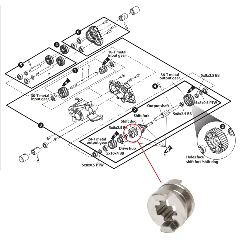 Metalen Transmissie Versnellingsbak Shift Hond Shift Vork Voor Traxxas TRX4 TRX-4 1/10 Rc Crawler Auto Upgrade Onderdelen Accessoires