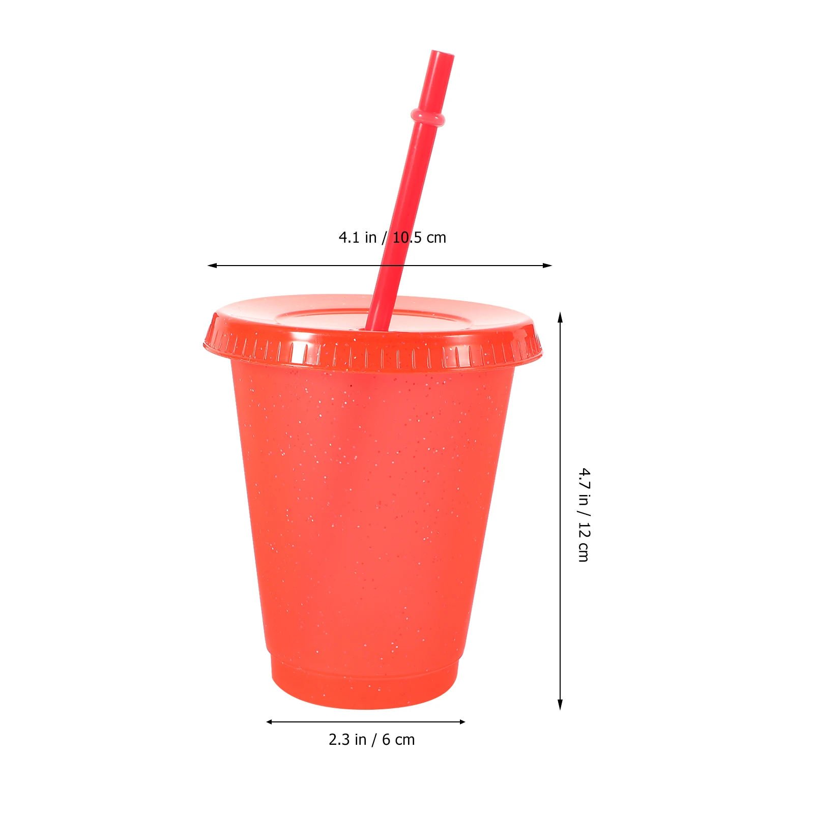 

2 Pcs Creative Water Cup Mugs Reusable Cups with Lids and Straws Coffee Party Plastic Drinking Travel