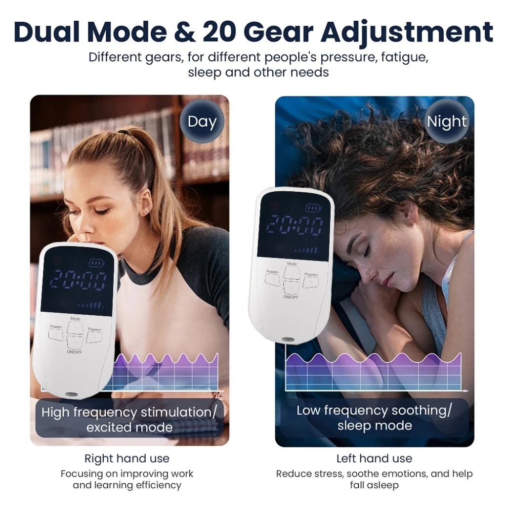 

HLKGO Microcurrent Sleep Aid Fall Asleep Faster, улучшение качества сна и уменьшение стресса CES Device