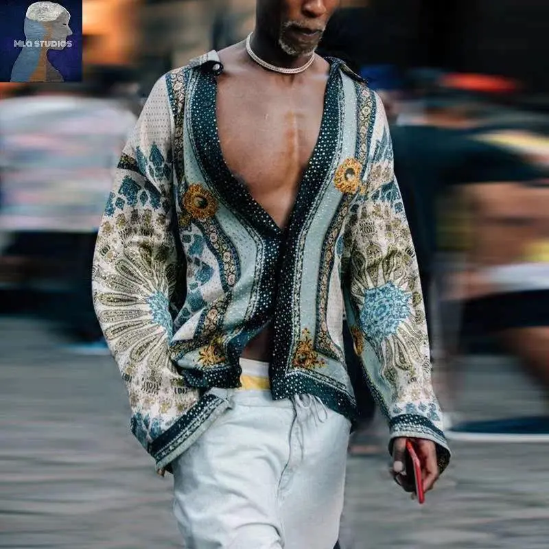 Ropa Retro Street Sle Slim Fit larga Sve irt Cool Haome moda verano Faion Casual irt M modelo