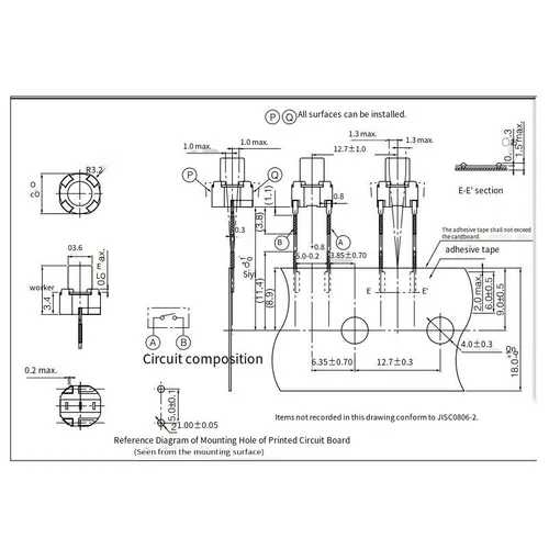 Imagen 2 del producto 50 Uds Original Pioneer CDJ-2000 900 850 350 400 reproductor de discos botón de reproducción EVQ11L04M 6*6*4,3mm interruptor DSG1117 IC compo electrónico