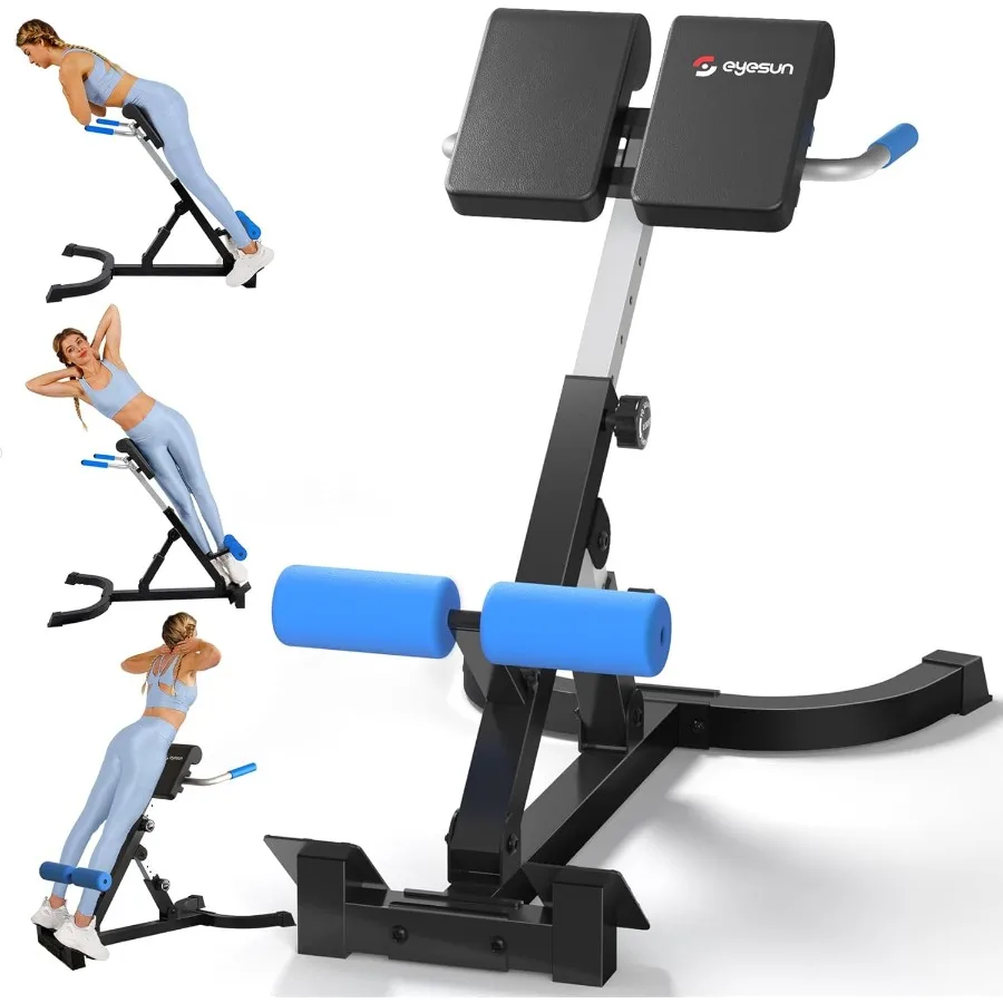 

Roman Chair Foldable Back Extension Machine Adjustable Ab Back Extension Machine Core Strength Trainer Back Exercise Machine for