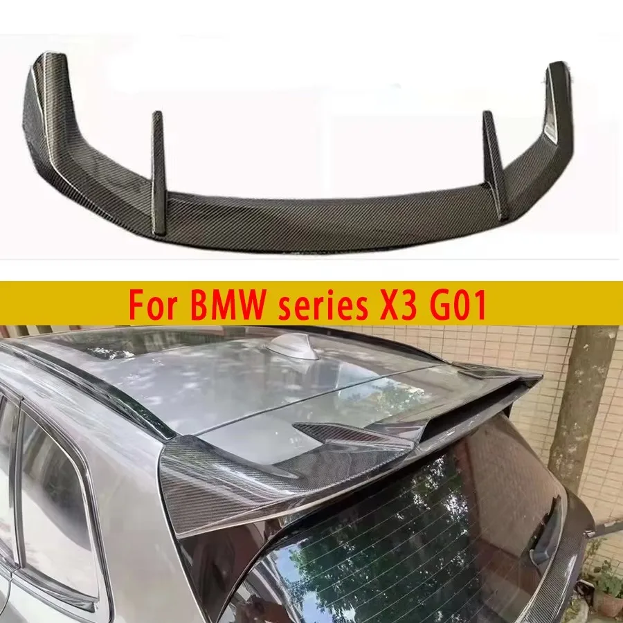 For BMW X3 G01 2018+ Carbon Fiber Tail fins Top Wing Rear Spoiler Duckbill Car Wing Retrofit Middle Wing Car Accessories