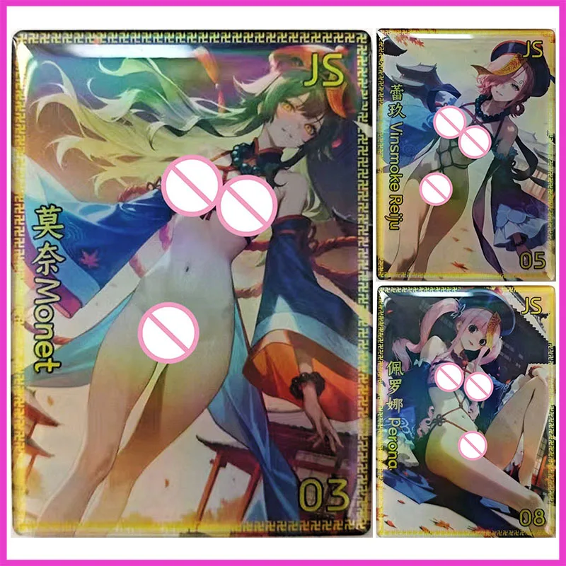 

Аниме ONE PIECE Rare Limited JS Эпоксидная преломление Коллекционные карты Моне Vinsmoke Reiju Perona Игрушки для мальчиков Подарок на день рождения