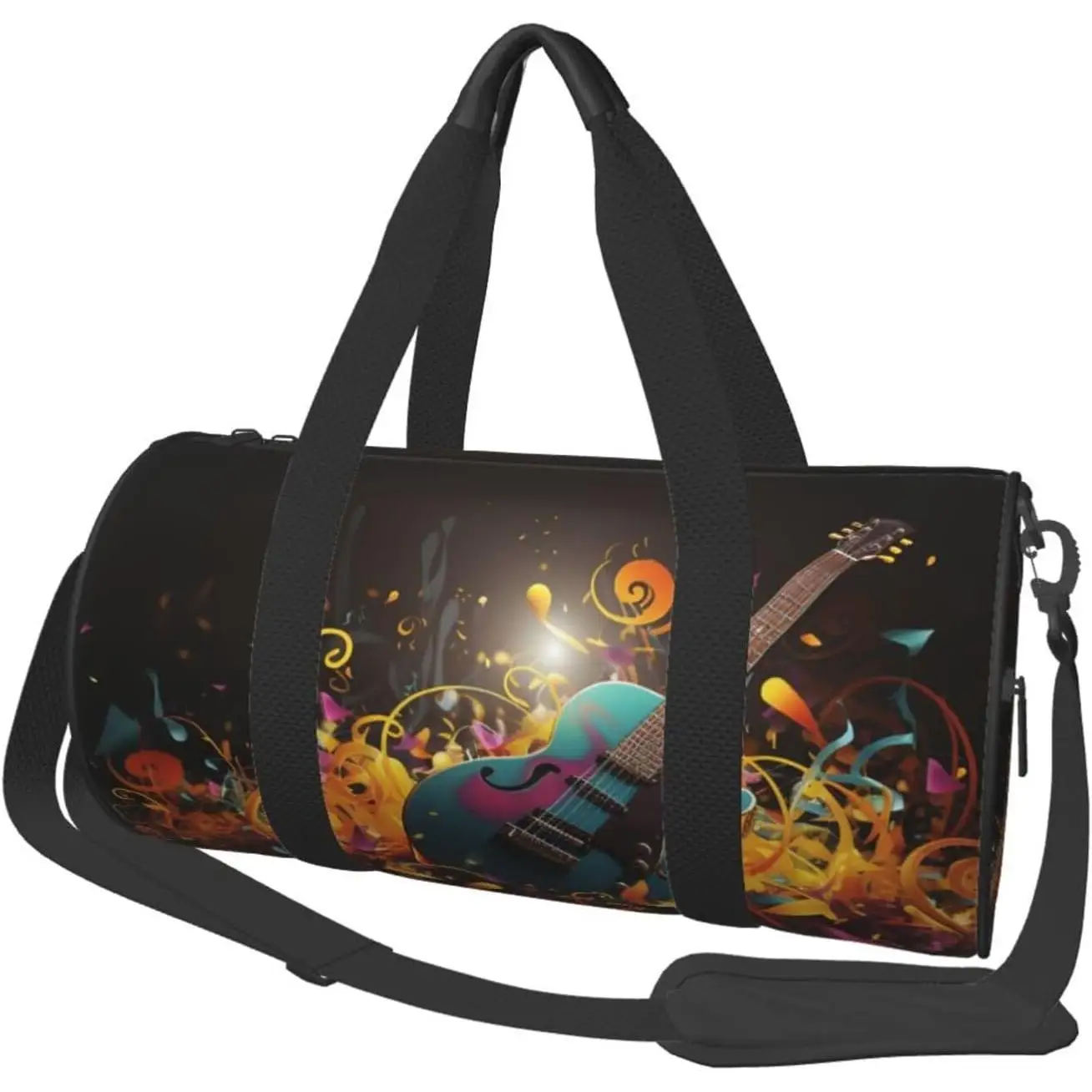 

Music background Travel Duffle Bag Carry On Weekender Overnight Bag Sport Gym Bag for Women Men Foldable Travel