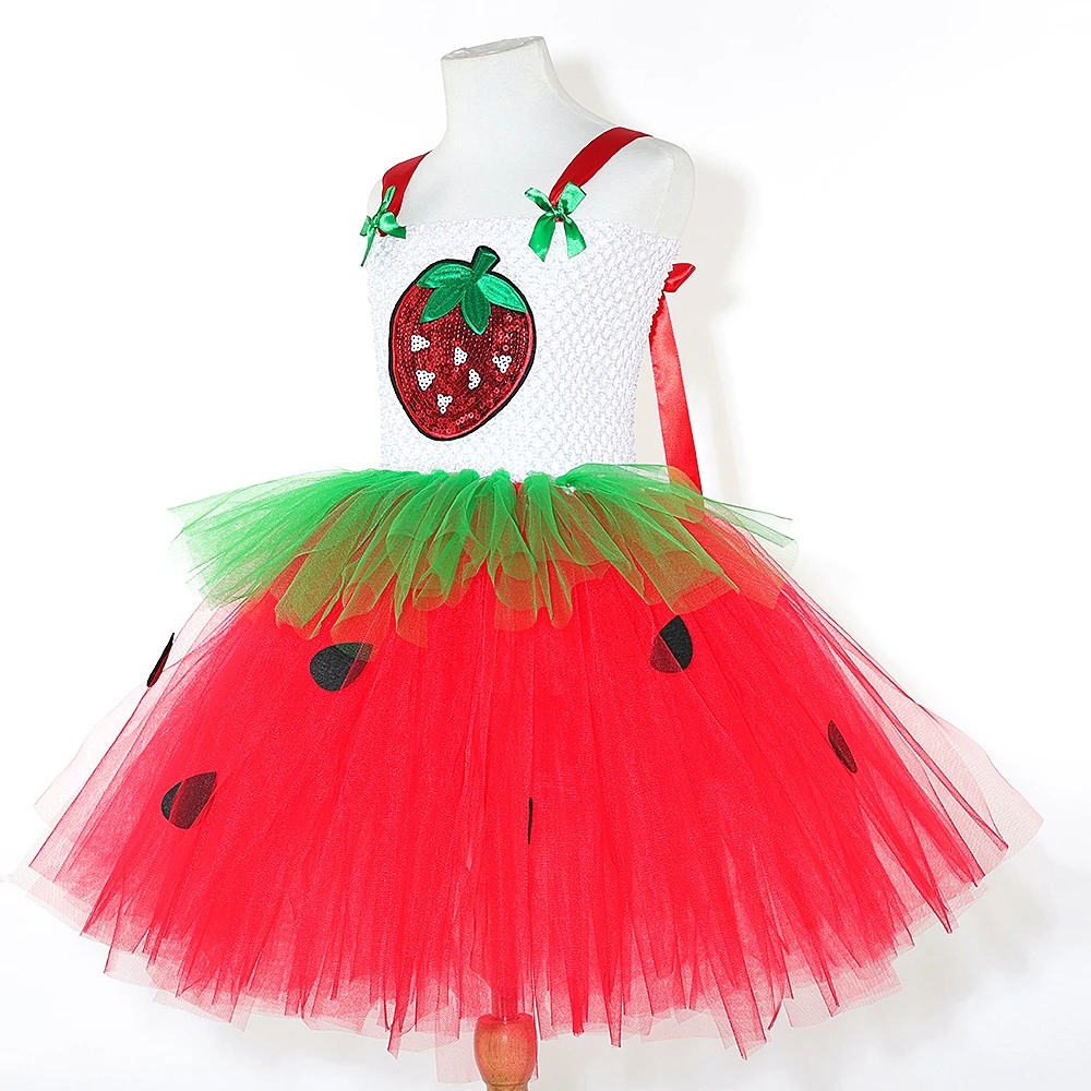 Baby Girl Strawberry Tutu Dres - Toddler Girl Tulle Party Dress recension och pris