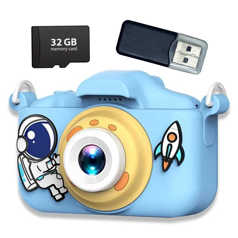 Luxmoc X200 Spaceman Children’s Camera HD Digital Video Mini Cameras SLR Selfie Built-In Game Camera For Kids Birthday Gift