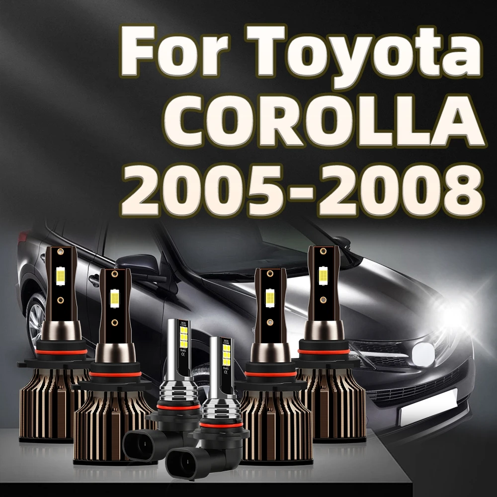 

2/4/6pcs 170W Led Headlight 9005 9006 Car Bulb Fog Light 6000K White For Toyota COROLLA 2005 2006 2007 2008