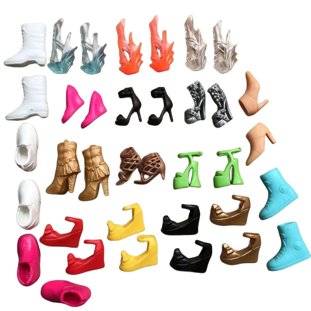 Female Doll Shoes Boots Sandals Girl DIY Dressing Doll Toys Decor Shoes For FR IT Barby Dolls Colorful Doll Accessories DIY Part