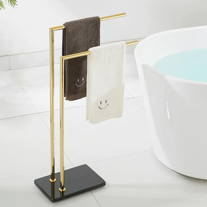 ZML towel rack bathroom rack marble toilet bathtub floor-to-ceiling towel rack
