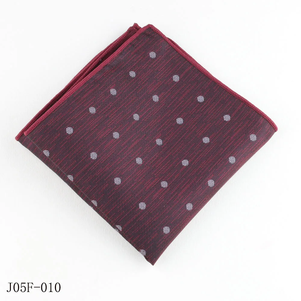 23cm Fashion Mens Striped Pocket Square Navy Brown Red Paisley Dots Handkerchief Wedding Party Suit Accessories Elegant Hanky
