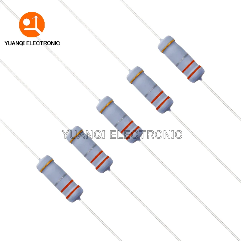 100pcs 3W Metal oxide film Resistor 5% 1R-10M 10R 100R 240R 470R 1K 2.4K 3.9K 10K 43K 100K 220K 1M 430 470 ohms Carbon Film