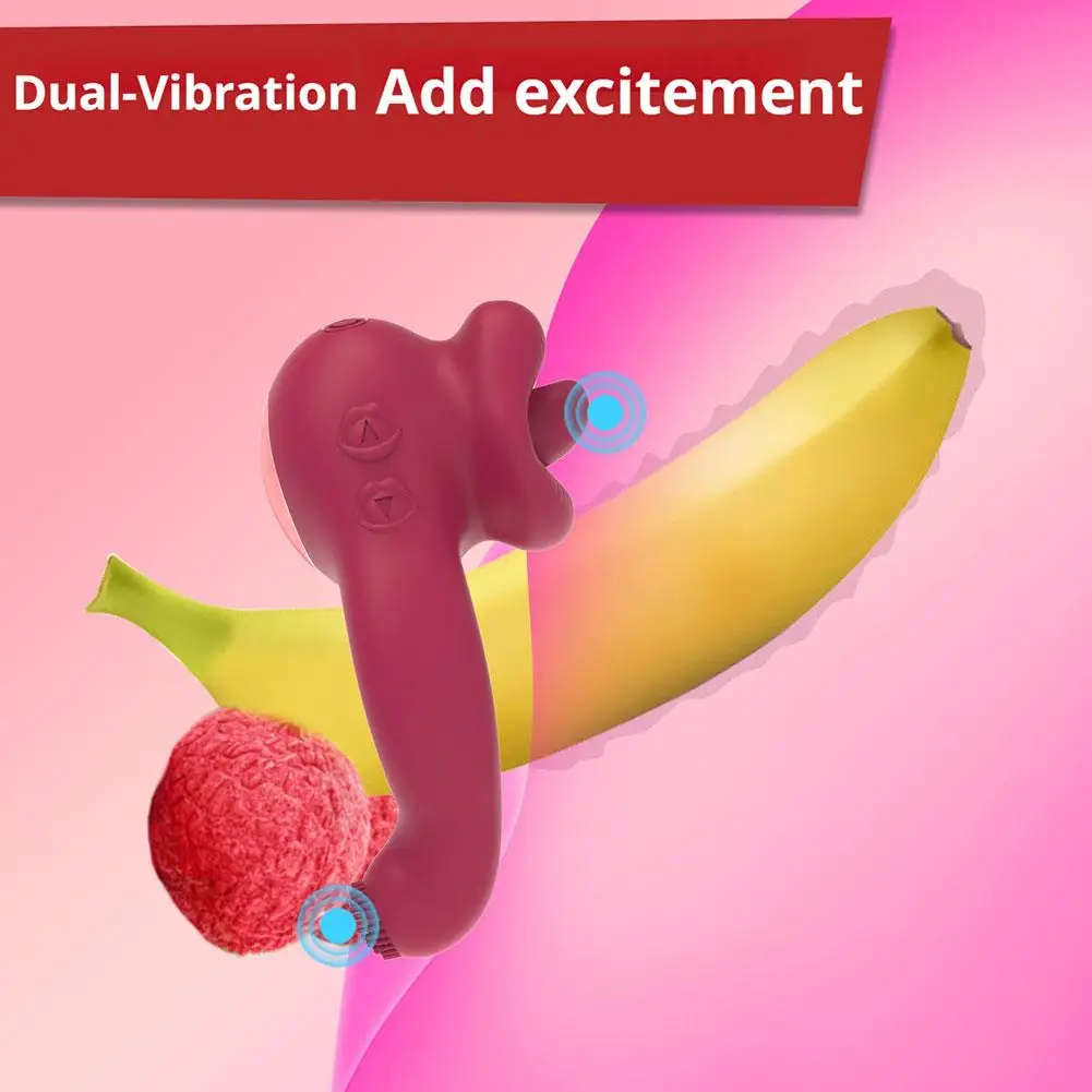 3 Motor Sucking Tongue Licking Clit G-Spot Clitoris Stimulator Vibrating Cock Ring Clitoral Stimulator Mini Silent Couple Toy view 3
