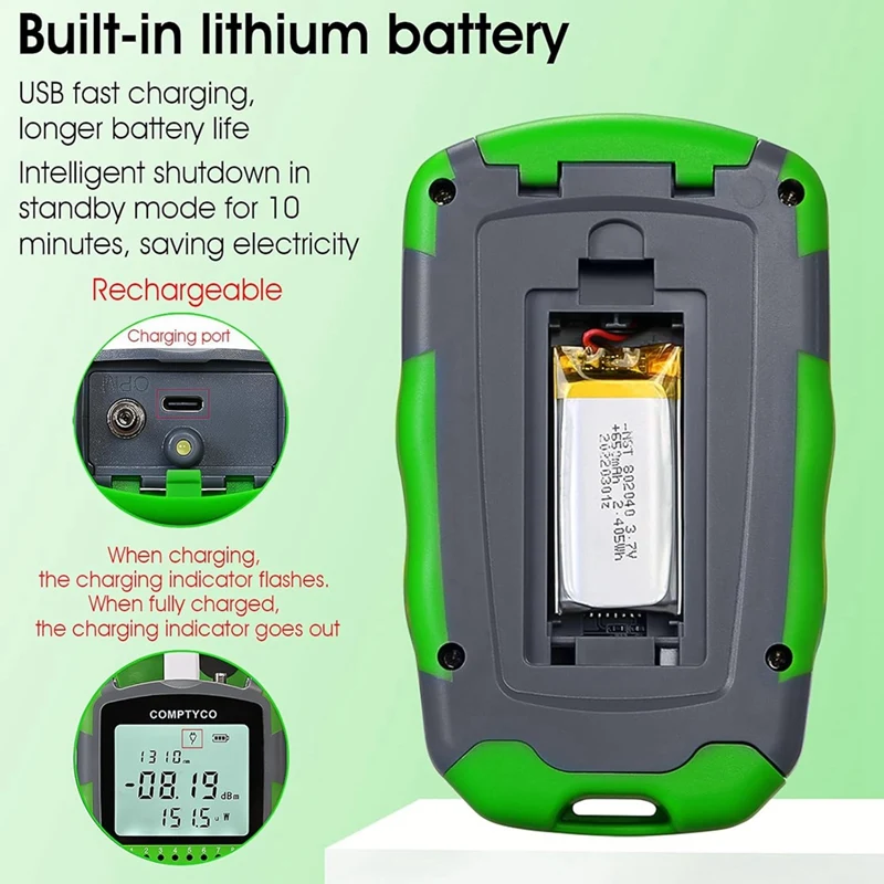 Mini testeur de câble à Fiber optique Portable Rechargeable, avec test réseau RJ45, compteur de puissance à Fiber optique MC70-VFL 30KM