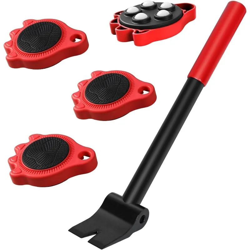 عجلات لتحريك الأثاث دوللي - 360 ° مجموعة رفع الأثاث الدوارة، قاعدة ضبط ذاتية يمنع