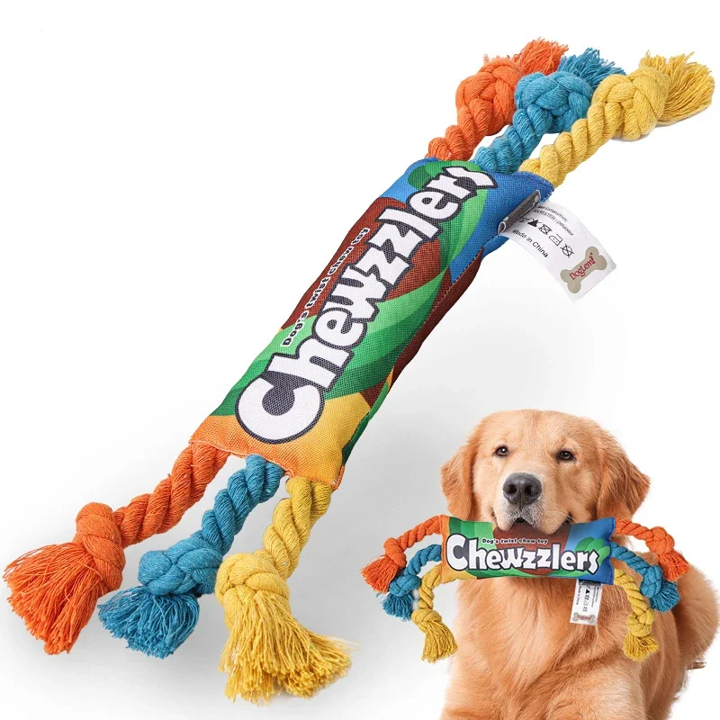 

Colorful Puppy Dogs Toys Puppy colorful Cotton Chew Rope Knot Toy Durable Braided Dog Toys Dog Cleaning Teeth Bone Rope