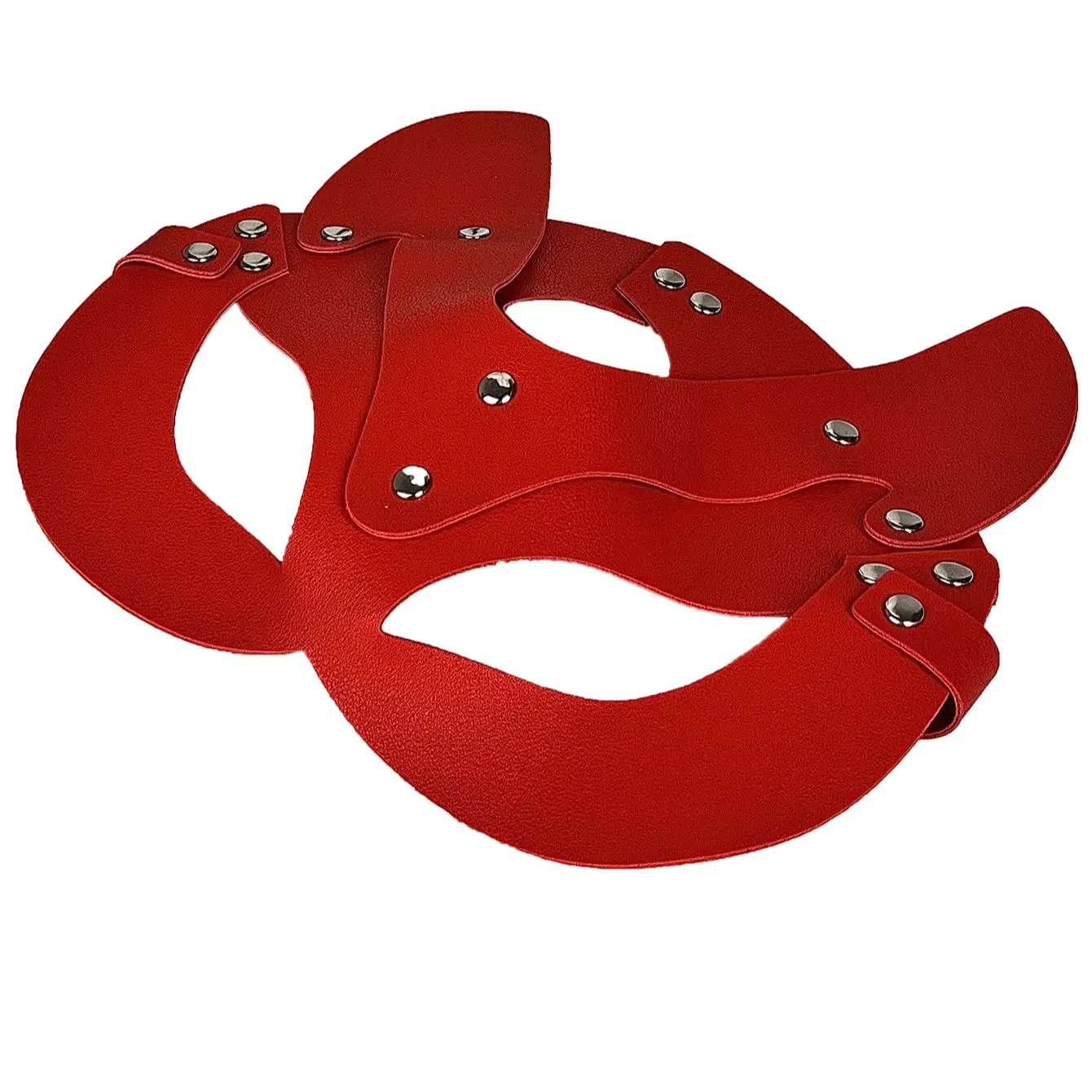 赤 Pu レザーマスクセクシーな大人の目キツネコスプレ顔女性男性セックスエロ衣装パーティーハロウィンマスクコスプレおもちゃの顔