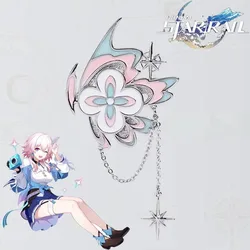 Game Honkai Star Rail Pendant Necklace Cosplay March 7th Unisex Choker Necklace Jewelry Props Gifts Accessories