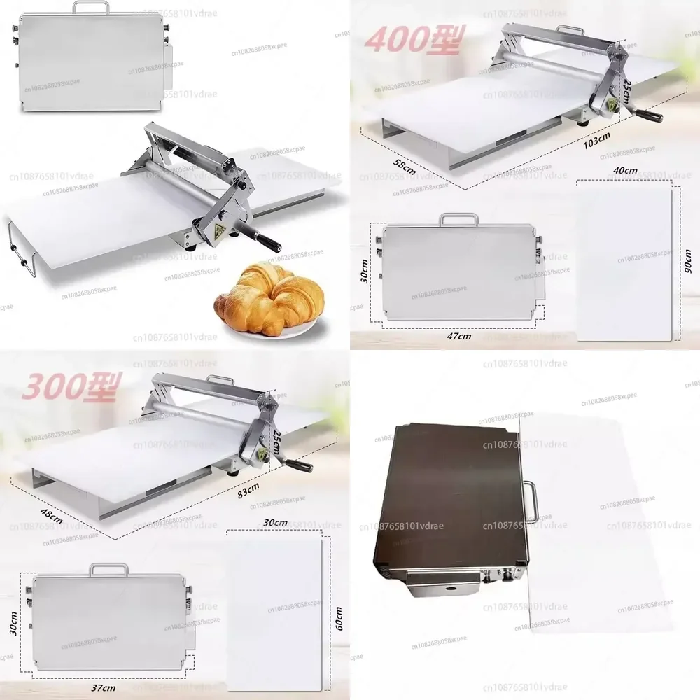 Hand Cranked Puff Pastry Machine Desktop Folding Hand Crank Machine Desktop Pizza Croissant Dough Tablet Manual Dough Sheeter