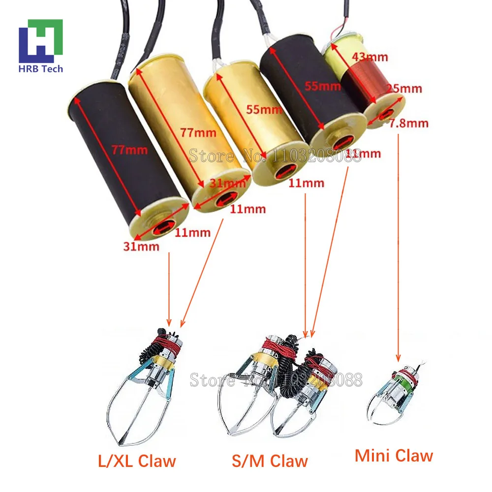 Crane Game Machine Accessories Claw Parts Coil 55mm 77mm 48V Copper Core With Spring Rope Claw Machine Toy Crane Parts