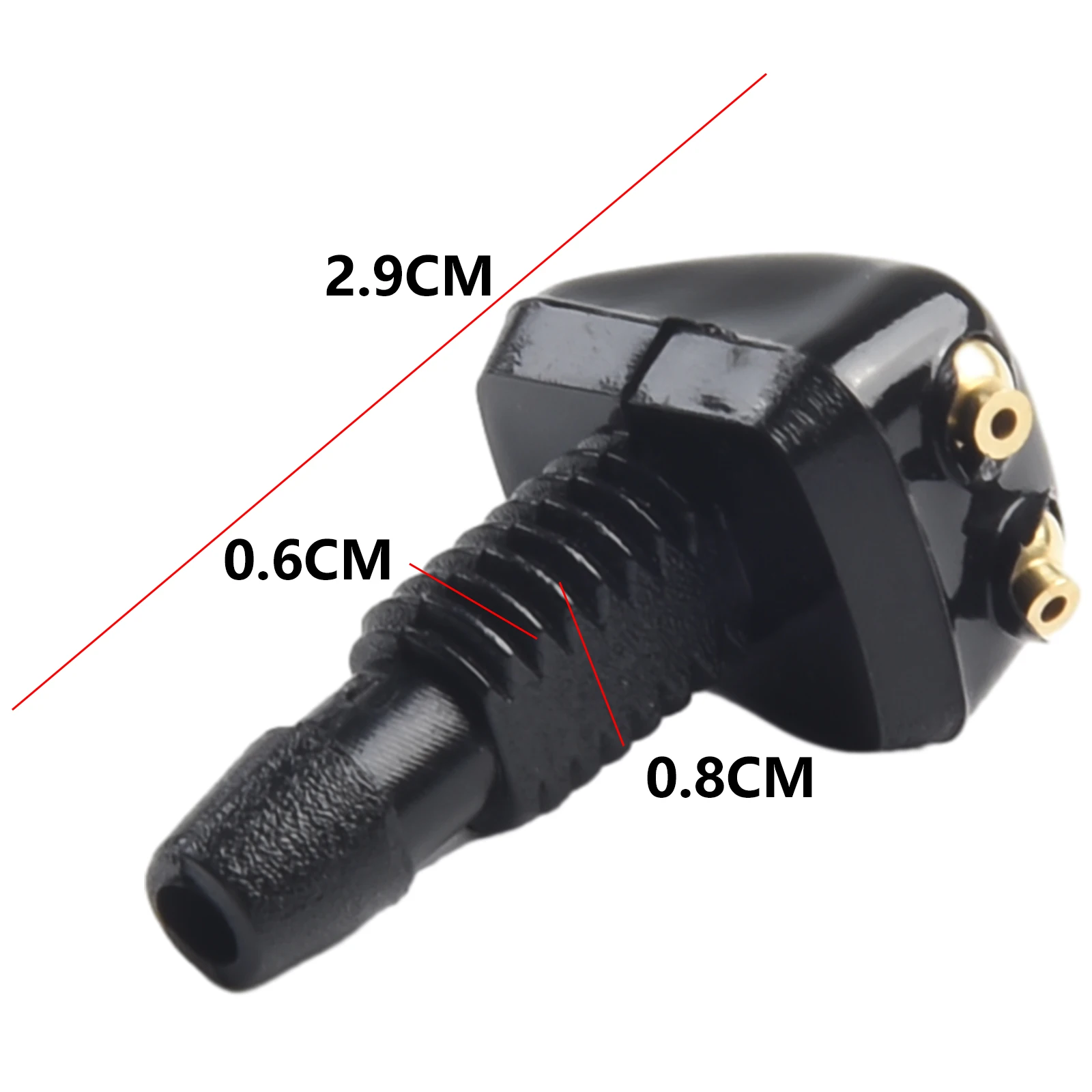 Washer Jet Washer Wiper Nozzle Car Accessories Universal Windshield Anti-corrosion Black Dual Holes High Quality