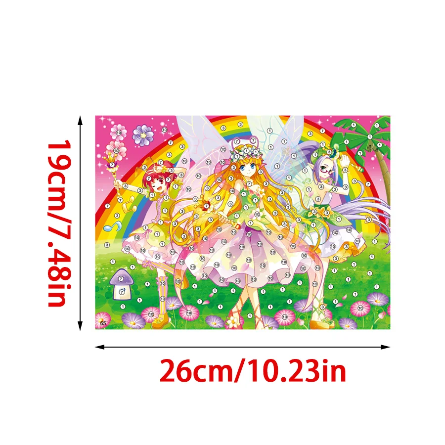 5/10pcs Cartoon Painting Diamond Crystal Sticker Handmade DIY Art Multistyle Creative Birthday Gift Entertainment Supplies XJM