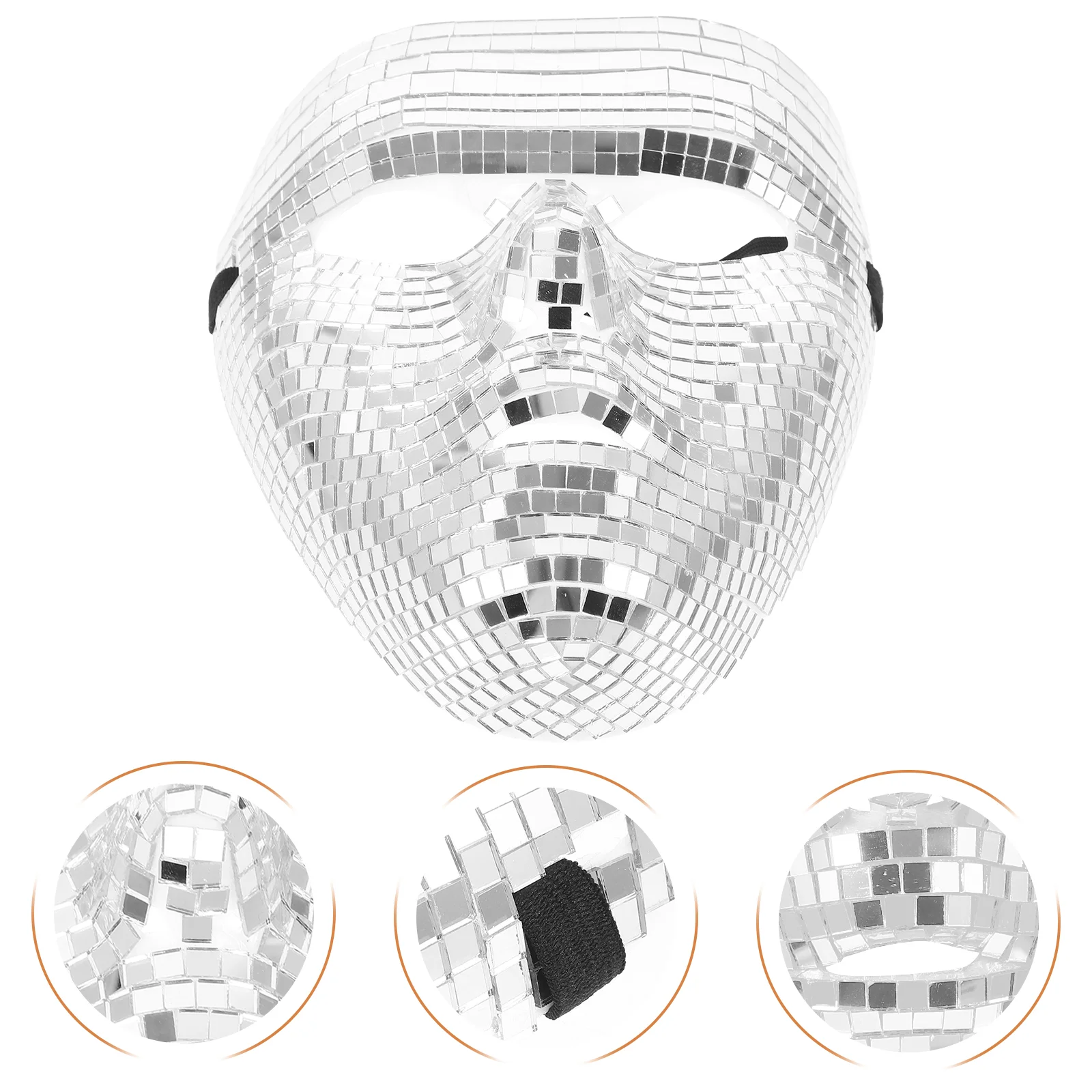 Disco Ball Face Mask Halloween Costumes Festival Women Makeup Party Decor Man Bathroom Decorations