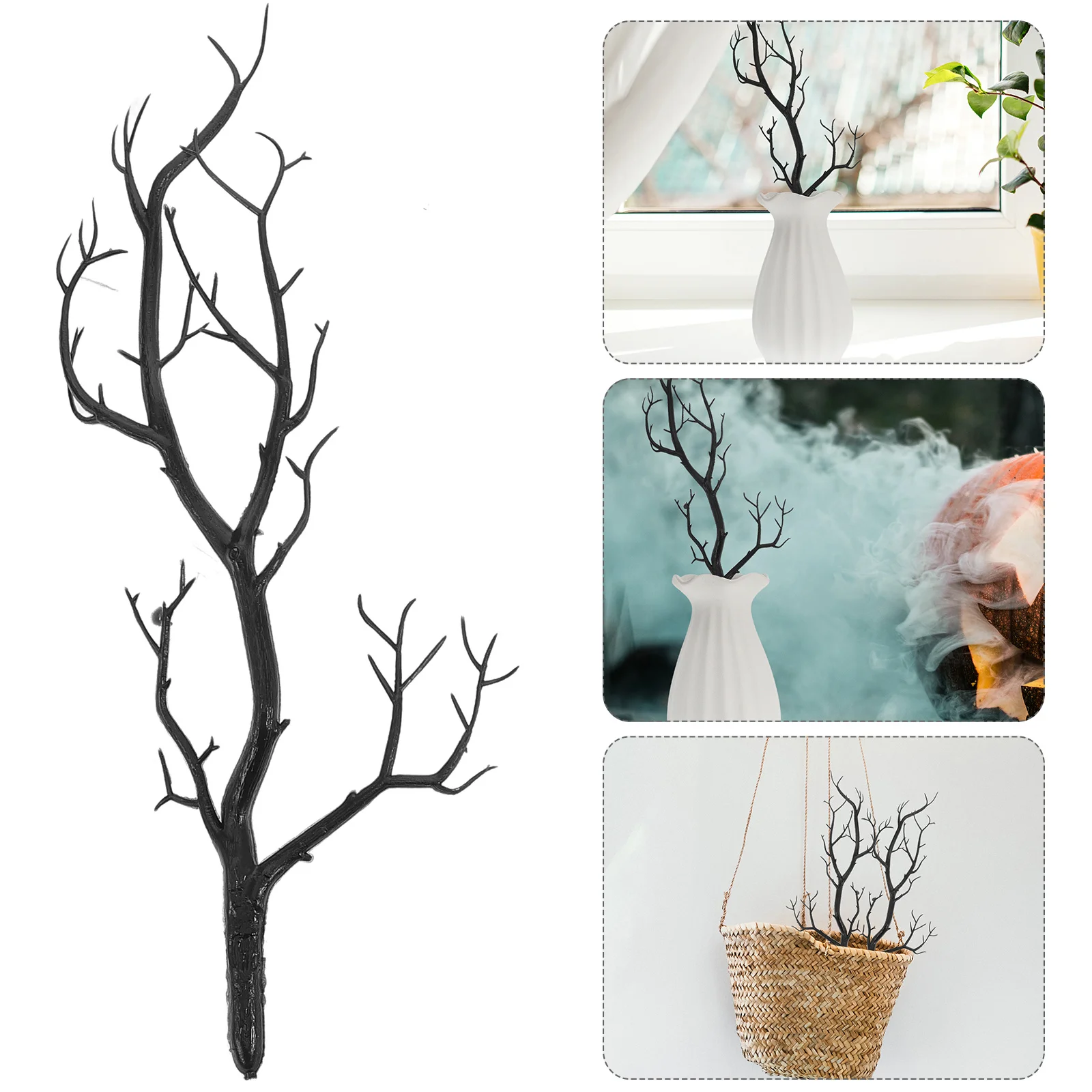 

6pcs Dried Tree Artificial Plastic Stems For Diy Craft Wedding Party Decoration Home Decorative Twigs Simulation Branches Vase