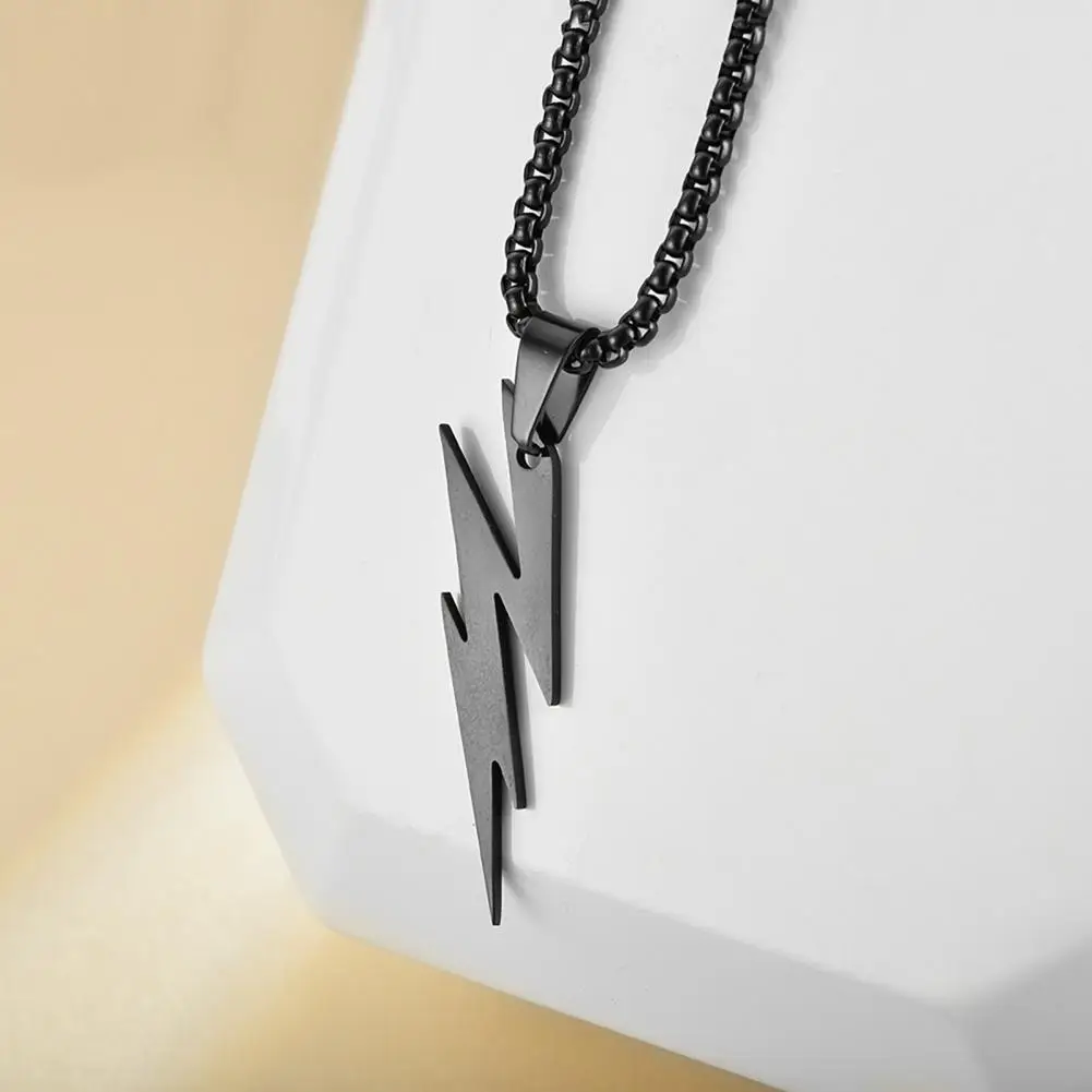Chic Men Pendant Necklace Electroplated Men Necklace Solid Color Pure Color Women Pendant Necklace Decorative