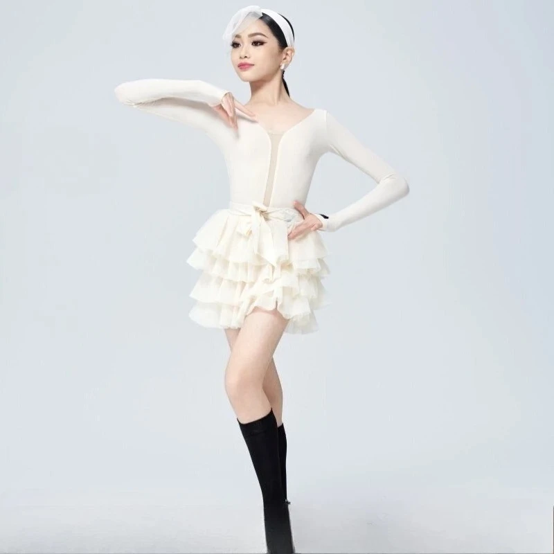 

UK Latin Dance Wear Girls Kids Autumn Winter Dance Costume Set with Music Box Design ballroom dance costumes