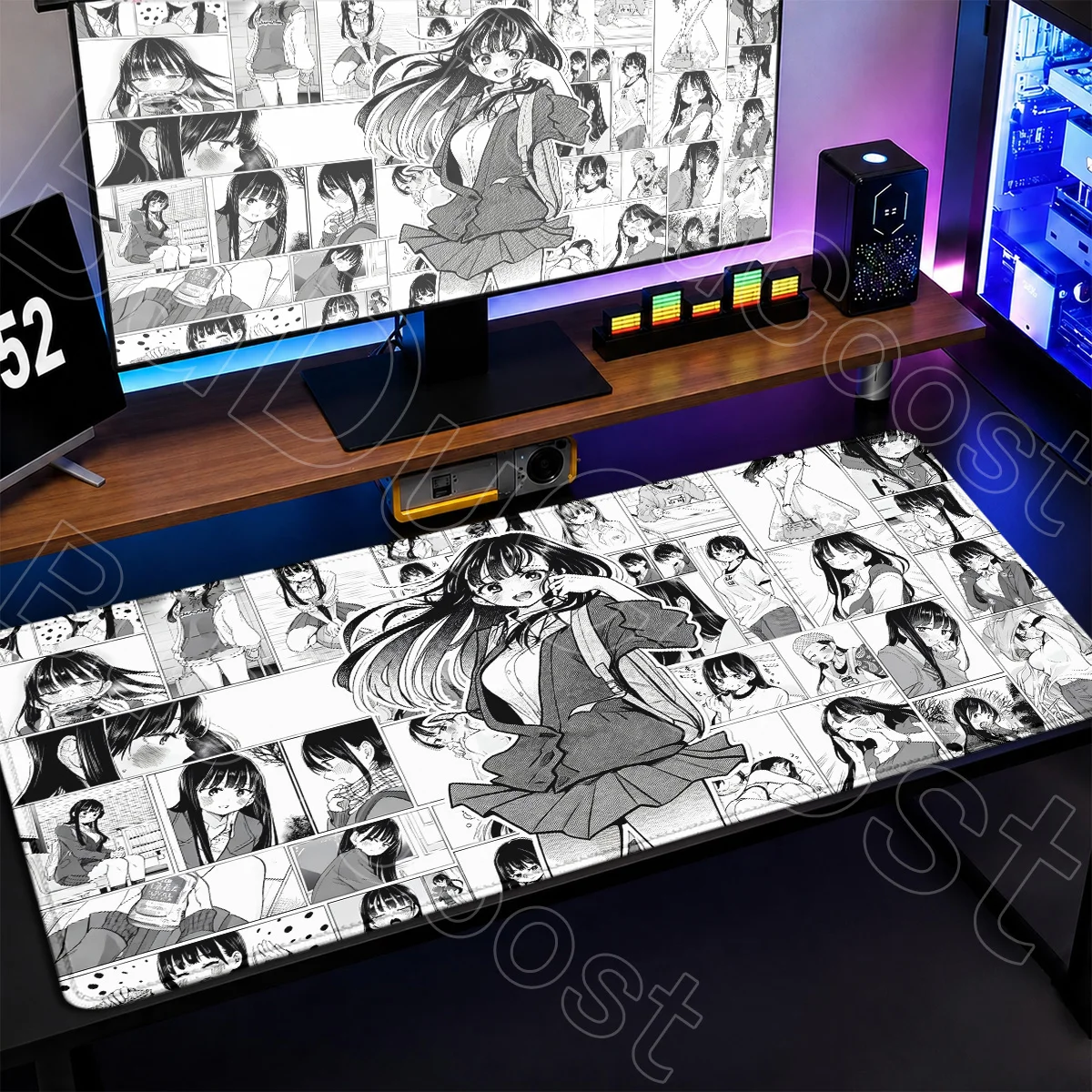 Anna Yamada Anime Gaming Mousepad Large Locking Edge Computer Keyboard Desktop Mat The Dangers in My Heart PC Rubber Accessories