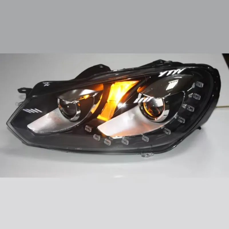 For Golf 6 10 Pcs LED Head Light Bi Xenon Projector Lens 2009-2012 Year V1 Type