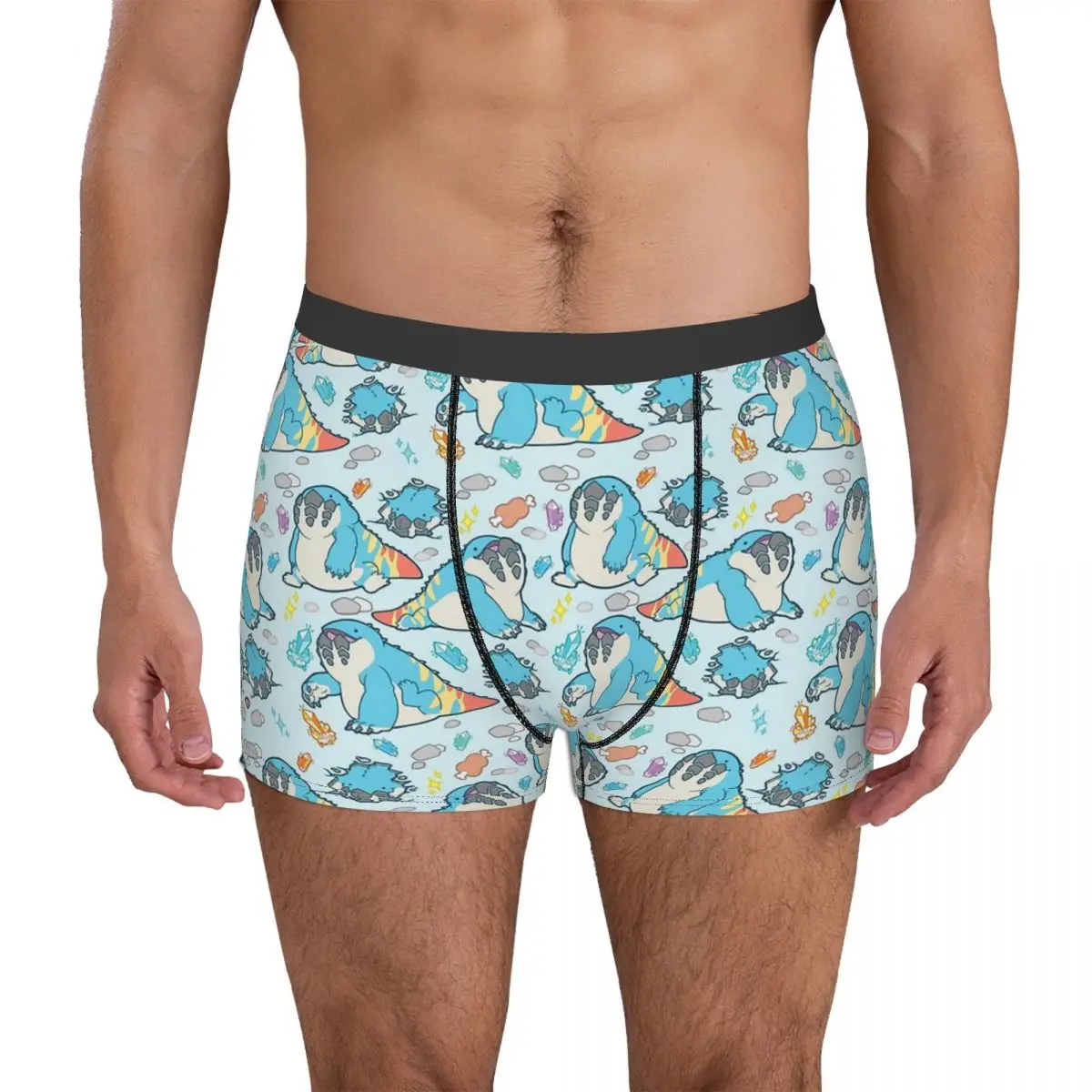 Dodogama Party Pattern Monster Hunter Game Underpants Breathbale Panties Men's Underwear Sexy Shorts Boxer Briefs