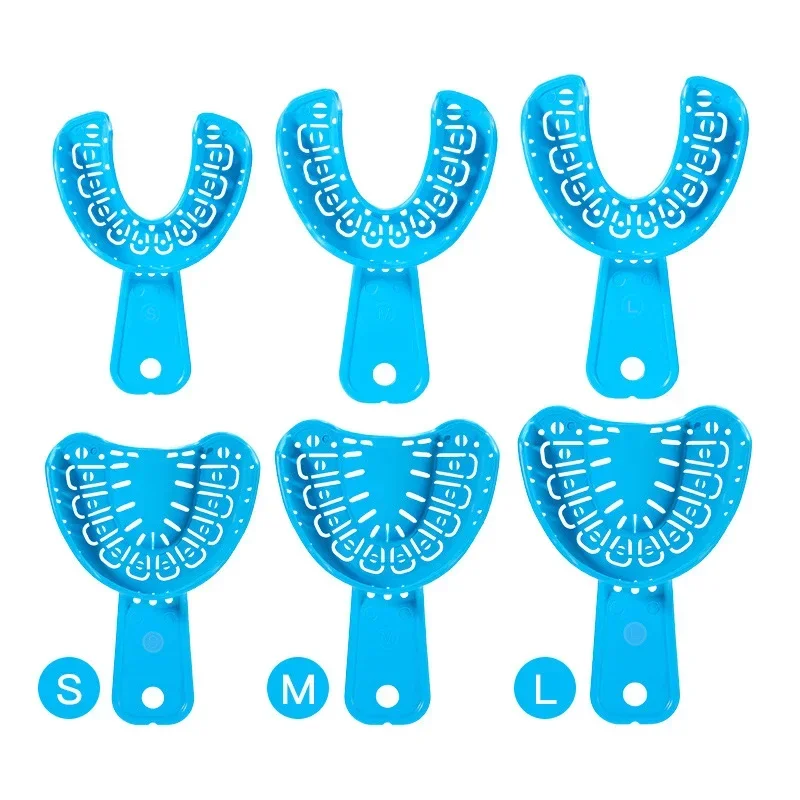 High-Temp Resistant Dental Impression Trays: 2pcs/set Silicone Rubber Molded for All-Ceramic Veneers Durable Plastic Tooth Trays