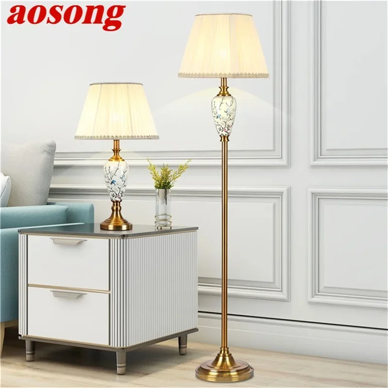 AOSONG Floor Lamp Lighting Modern LED Creative Design Ceramic Decorative for Home Living Bed Room