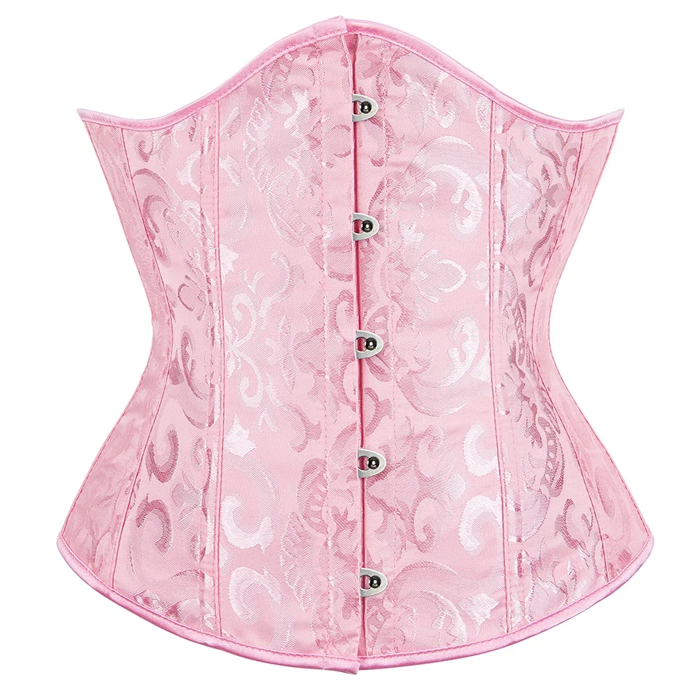 Jacquard Underbust Corset Cupless Waist Trainer Sliming Shaperwear Bustier Plus Size Corselet