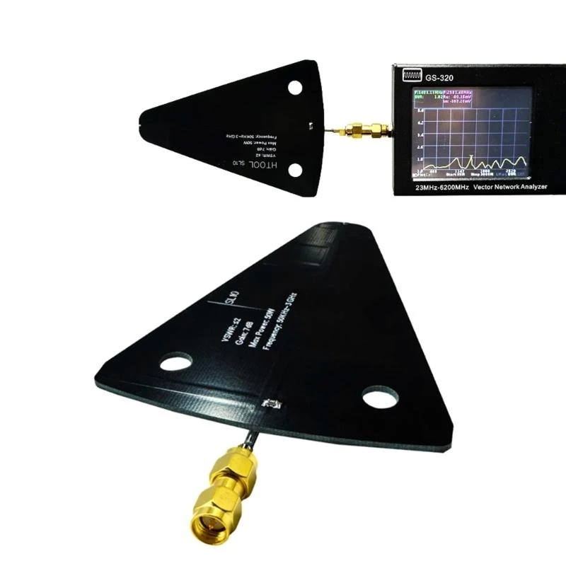 T5EA Микроволновая печь UWB Антенны Мини Периодические антенны Омнидирационные антенны 50om SMA мужской график 50K-10,5 ГГц