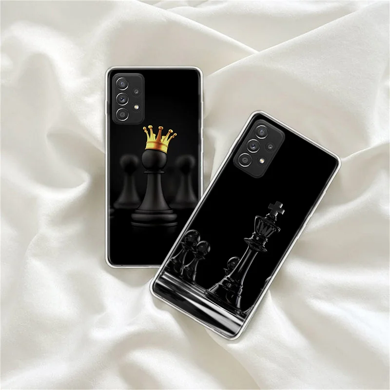 Competitive Chess Game Phone Case For Galaxy Note 20 Ultra 10 Lite 9 8 Samsung A15 A25 A35 A55 A05S M12 M21 M30S M31 M32 M51 M52