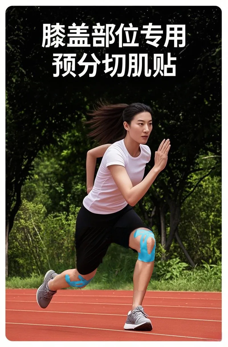 10 Stück vorgeschnittene Kniebandagen, Muskelbandagen – Marathon Sports spezialisierte Beinmuskel-Stützbandage für Sportler – Detail 9
