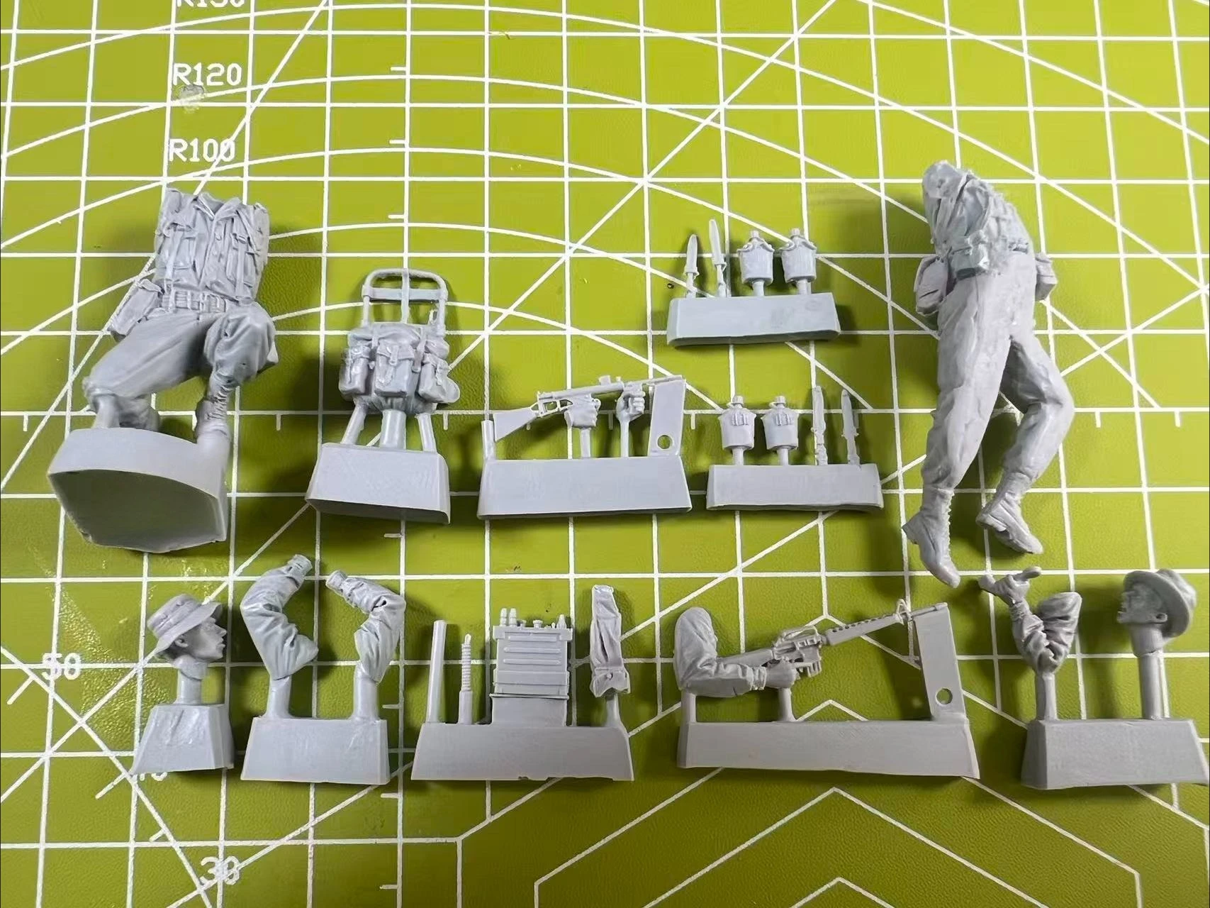 Modèle en résine 1: 35, scène de Combat étroite d'infanterie rare, jouet non peint pour 2 personnes