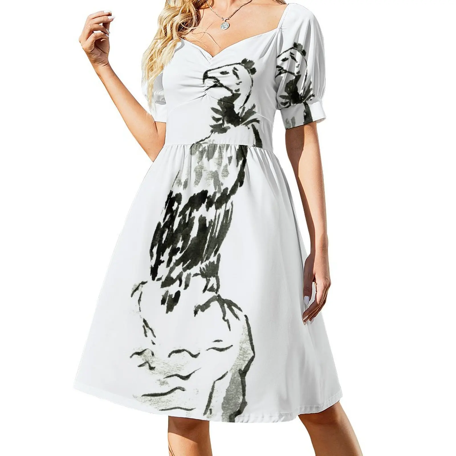 

VULTURE Short-Sleeved Dress prom dresses dresses for women