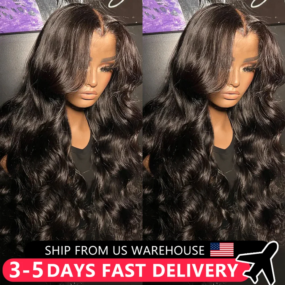 Body Wave 13x4 Transparent Lace Front Indian Human Hair Wigs 180 Density 13x6 Lace Frontal Wig For Women Pre Plucked MYLOCKME