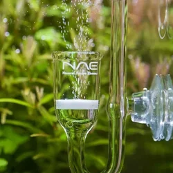 NAE Pollen Glass Diffuser J-Shaped Mirror Grade Material Handmade CO2 System for Aquarium Plant Tank