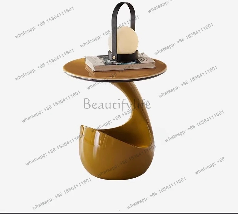 

Modern simple rock slab creative side few Nordic light luxury art sofa corner few mini small storage