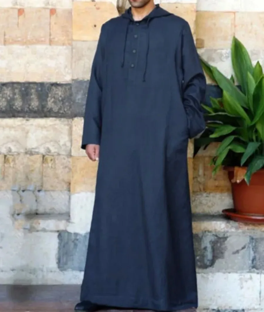 Muslim Islamic Clothing Men Jubba Thobe Dress Abayas Long Robe Saudi Striped Abaya Moroccan Caftan Islam Dubai Arab Dressing