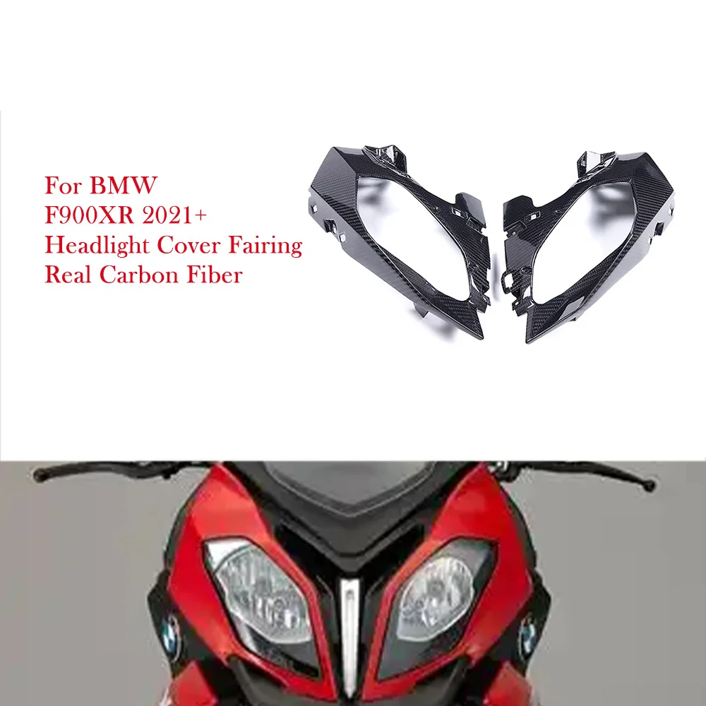 

Real Dry Carbon Fiber Headlight Cover Side Panel Fairing Kits Motorcycle Accessories For BMW F900XR F 900 XR 2021 2022 2023 2024