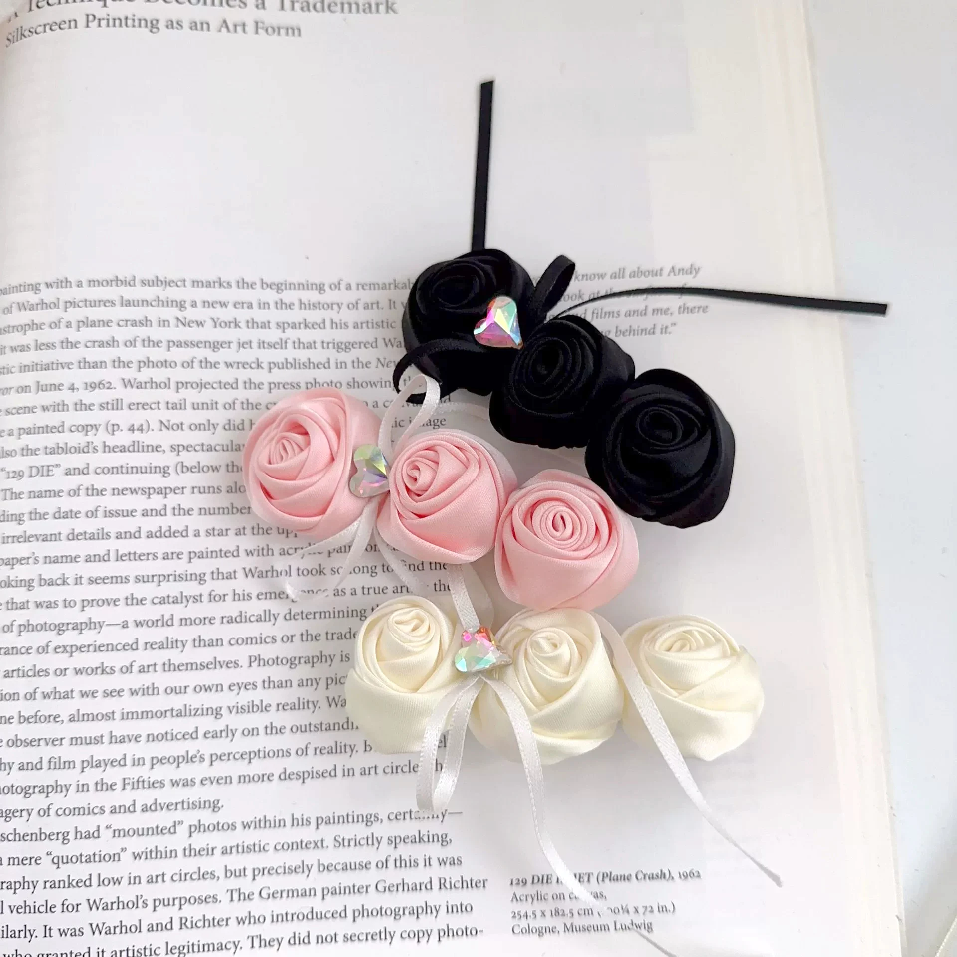 

6pcs/set Rose Flower Diamond Hairpins for Girls Hair Accessories French Casual Style Rose Fringe Hair Clip Children Bow Barrette