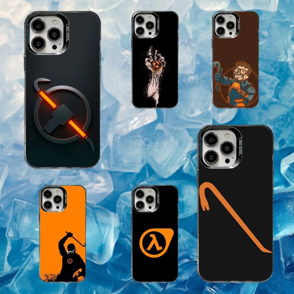 

H-Half L-Life 2 Game Phone Case For iPhone 16,15,14,13,12,11,Mini,Pro,SE,MAX White Matte Shockproof Cover